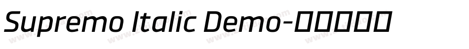 Supremo Italic Demo字体转换
